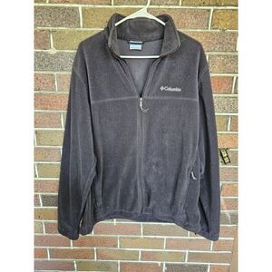 Columbia Steens Mountain 2.0 Black Fleece Full Zip Jacket Men's Size Large Black